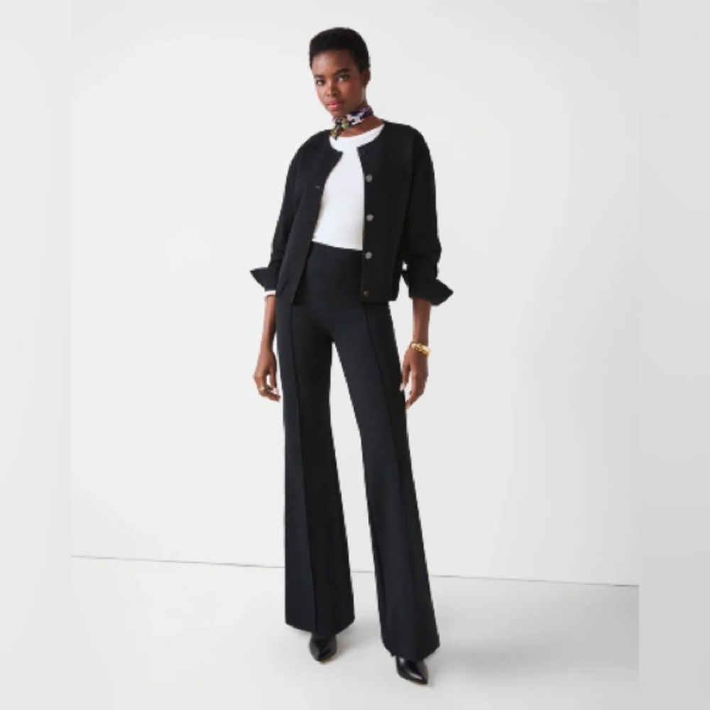 SPANX Black Boot-Cut Flare Pants